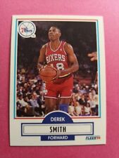 Derek Smith Philadelphia 76ers Carte Basket NBA Fleer 1990-91 #145