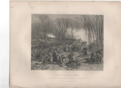 Battle of Mill Creek винтажный принт 1865 от Chappel - Изображение 1 из 2