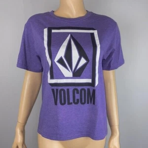 Volcom T-Shirt Womens Unisex Short Sleeve Purple Skate Surf Surfing Swim L - Picture 1 of 6