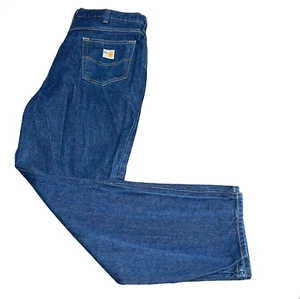 Jeans blu denim Carhartt FR da uomo 38 X 32 fuoco 280-83 ottime condizioni - Foto 1 di 11