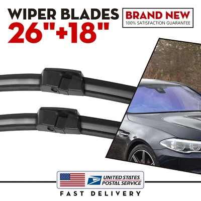 Juego de escobillas limpiaparabrisas para todas las estaciones 26" y 18" aptas para BMW 750Li xDrive 2010-2015 reemplazo Foto 1 de 4