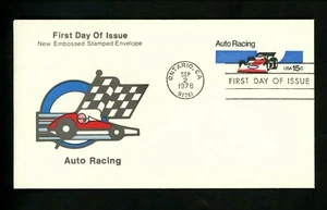US FDC #U587 Unknown 1978 Ontario CA Auto Racing Indianapolis Car - Picture 1 of 2