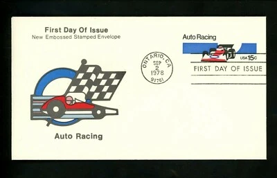 US FDC #U587 Unknown 1978 Ontario CA Auto Racing Indianapolis Car - Image 1 of 2