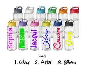 Personalised Custom Water Bottle Flip Straw School Gym Merchandise 850ml - Picture 1 of 1