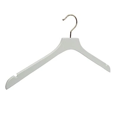 Design Kleiderbügel weiß mit goldenem Haken 25 Stück - Bild 1 von 2