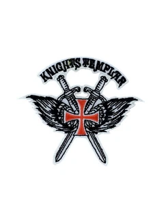 patch iron embroidered crusader knights templar cross army chrisitan religious V - Bild 1 von 1