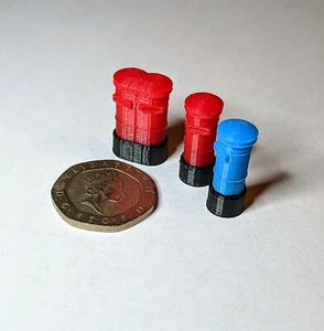 OO gauge - PILLAR BOX - postbox with two apertures - DOUBLE/SINGLE RED/BLUEBeena - Picture 1 of 8