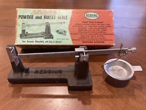 Vintage Redding Gun Powder And Bullet Scale W/ Original Box Ammo Reloading