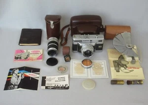 Cámara y accesorios Voigtlander Vitessa T, documentos, lentes, manual, filtros - Imagen 1 de 24