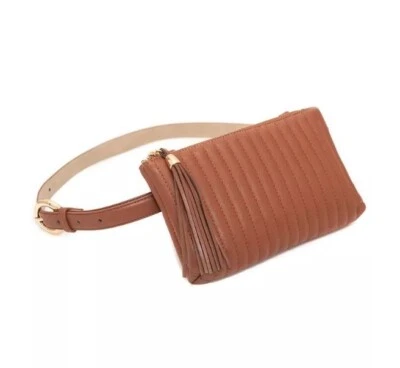 INC Acolchado Imitación Cuero Mujer Cinturón Bolso/Riñonera y Bandolera -Coñac -XL Foto 1 de 4