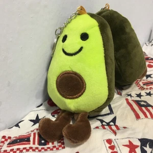 Mini Avocado Doll Pendant Keychain Cartoon Plush Toy Keychain Backpack Ornaments - Picture 1 of 5