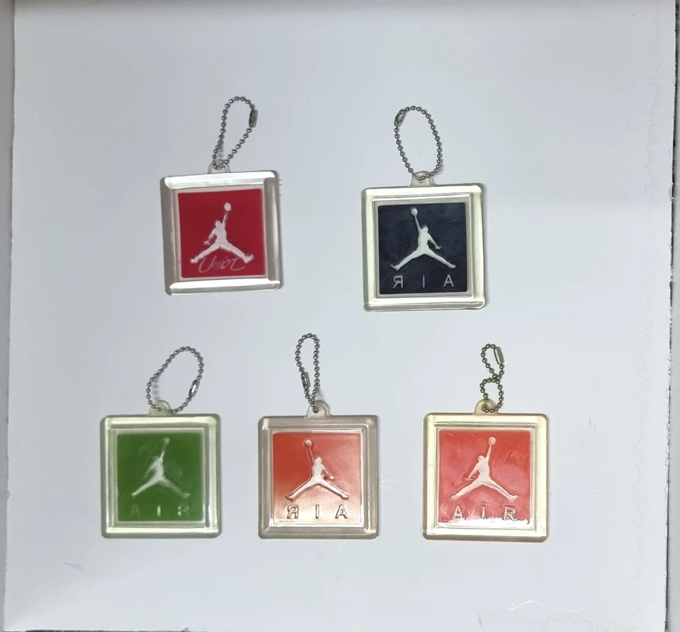 Original Nike Air Jordan Jumpman Shoe Hang Tag Keychain with Chain 5 PCS Foto 1 de 1