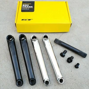 GT POWER SERIES CHROMOLY 3 PIECE CRANK 19MM BMX BIKE CRANKS SE HARO REDLINE - Picture 1 of 3