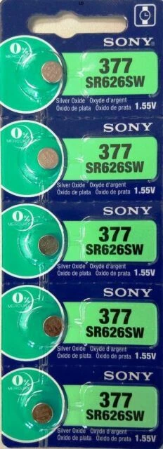 Sony 377 SR626SW Coin Cell - 5 Count