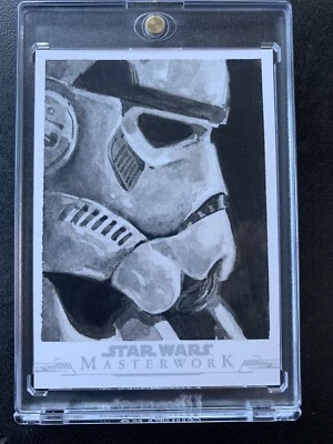 Rare! 2019 Topps Star Wars Masterwork Sketch Cards 1/1 Jonathan Beistline Auto - Image 1 of 2