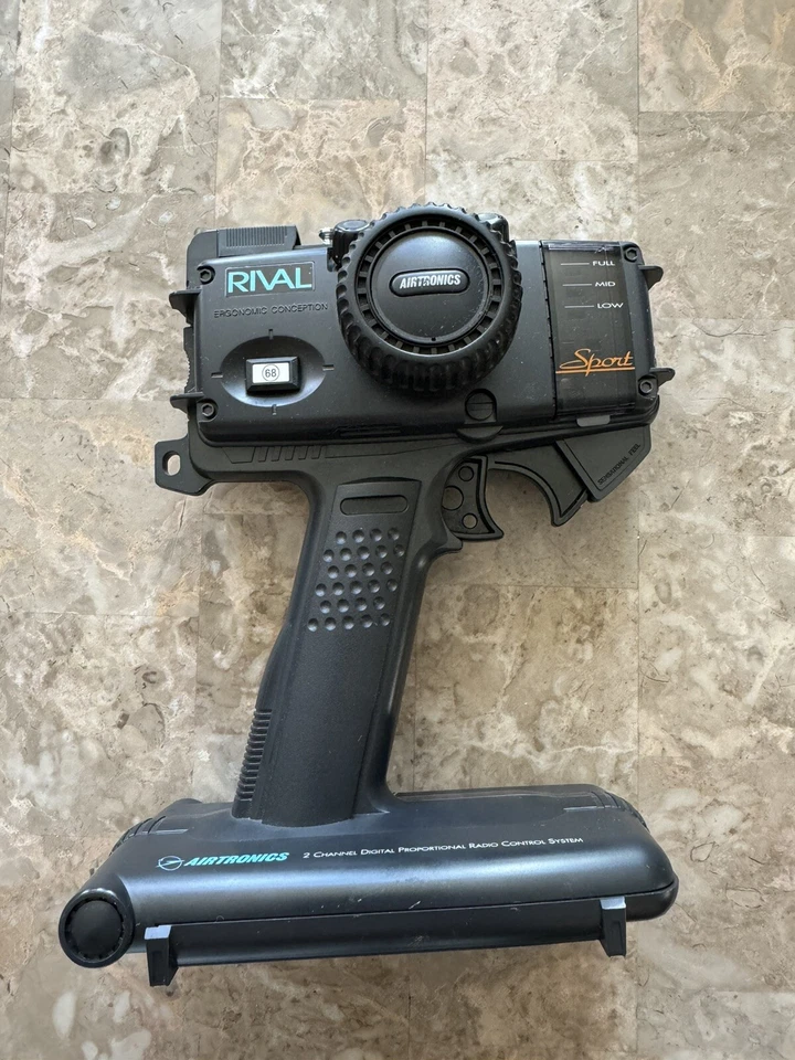 AIRTRONICS AM RIVAL SPORT 2 CHANNEL DIGITAL Radio Control RC Transmitter 75MHZ - Image 1 of 4