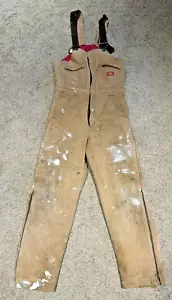 Vintage Herren Dickies braun Ente Canvas gesteppt gefüttert isoliert Overall Größe 30/32 - Bild 1 von 23