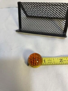 Glass Reflector Orange/Yellow 7/8” Maybe for Bicycle No Metal Frame - Picture 1 of 4