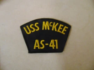 MILITARY HAT PATCH UNITED STATES NAVY USS McKEE AS-41 - Picture 1 of 1