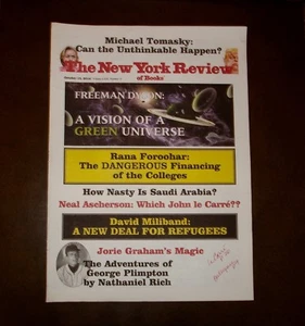 The New York Review of Books Magazine Single Back Issue October 13 2016 - Imagen 1 de 1