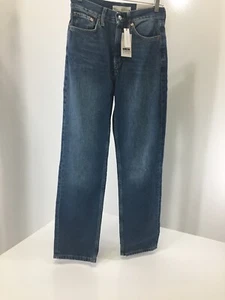 Topshop Women’s 5 Pocket New Boyfriend Loose Fit Med Wash Denim Jeans W25 NWT @ - Picture 1 of 8