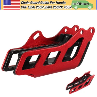 Red Chain Guide Guard For Honda CRF 250 450 125R 250R 250X 250RX 450R 450X 450L - Image 1 of 4