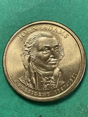 2007P Presidential Gold Dollar Coin John Adams Pos A  Very Fine Condition Error - Image 1 of 3