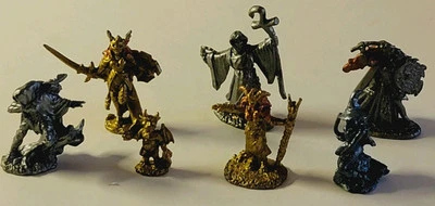 7 Miniature RMI gaming D & D? Figurines Non-metalic Pewter? - Image 1 of 4