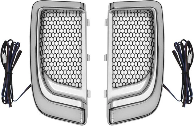 Kuryakyn Tracer LED Fairing Lower Grills Chrome #5063 Harley Davidson - Image 1 of 1