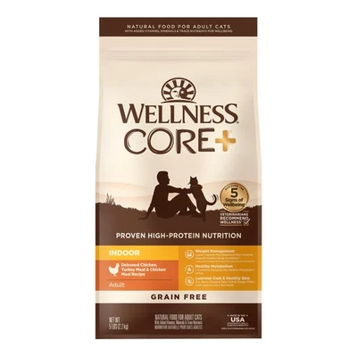 Wellness CORE Grain Free Indoor Cat Food 5 Pound Turkey Chicken Formula - Image 1 of 4