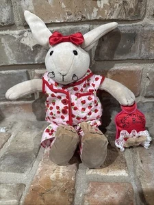 Vintage 00s Jellycat Goodnight My Bunny Pajamas Strawberry RARE Rabbit Slippers - Picture 1 of 7