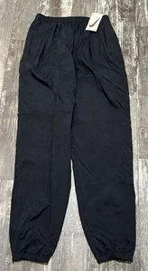 Vintage 90s NIKE Nylon Windbreaker Zip Ankle Black Pants Women’s XL 16-18 NEW - Picture 1 of 14