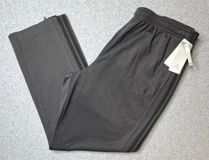 NWT Adidas Men's Trico 3 Stripes Zip Athletic Pants Dark Gray Size 2XL Zip Ankle - Picture 1 of 10