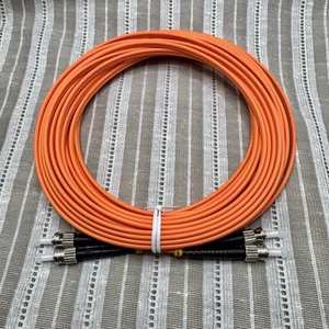33FT 10M Duplex Single Mode Fiber Optic Patch Cable ST UPC to ST UPC 0M2-DX - Picture 1 of 4