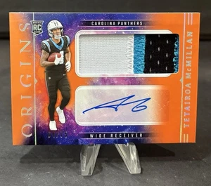 2025 Origins Tetairoa McMillan RC Rookie Patch Autograph RPA Orange /75 Panthers - Bild 1 von 3