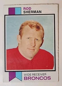 1973 Topps Football Card 52 Rod Sherman Denver Broncos - Picture 1 of 2