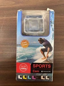 Sport Cam Wasserdicht 30M Full HD 1080P mit 2 Zoll Bildschirm Kamera Sehr Gut - Bild 1 von 3