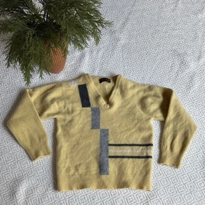 Maglione Lyle & Scott morbido giallo lana di agnello bambino taglia M - Foto 1 di 6