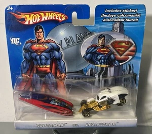 Hot Wheels Superman vs Lex Luther DC Comics 1/64 Superhéroe Coches Paquete de 2 ~NUEVO - Imagen 1 de 6