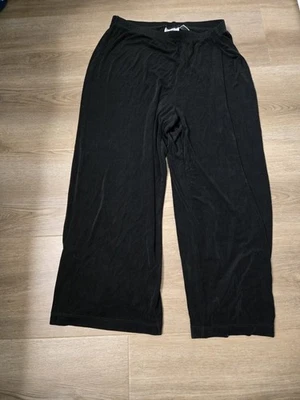 Chico's Travelers Wide Leg Black Slinky Pants Womens Size 3 US XL - Image 1 of 3