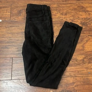 Good American Black Suede Legging Size 0 - Picture 1 of 4