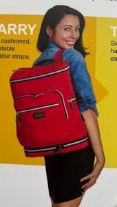 Biaggi Zipsak Backpack On-The-Go, Expands to 16"X12.5"X7" Purple NWT - Picture 1 of 4