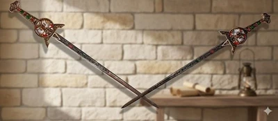 Пара декоративных настенных мечей средневековый стиль кинжал/короткий меч декоративная рукоять - Изображение 1 из 4