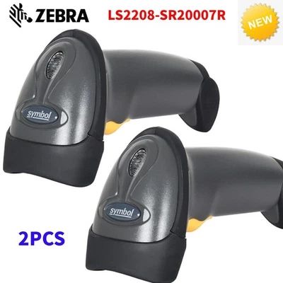 2PCS Zebra Symbol LS2208-SR20007R Imager Barcode Scanner Kit With USB Cable - Image 1 of 4