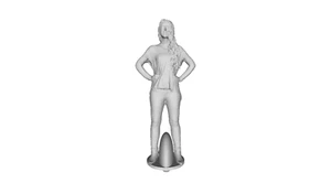 Printle T Femme 161-Woman Riding Electric Unicycle Figure for Dioramas Train Set - Picture 1 of 11