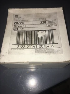 3M™ HOOKIT PAPER DISC 415U. 220 GRADE. 20724. 5"/PO. 127MM. 50PK - Picture 1 of 8