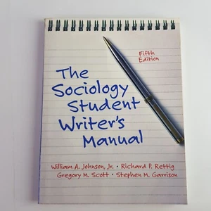 The Sociology Student Writers Manual 5th Edition 2006 Textbook Pearson W Johnson - Bild 1 von 6