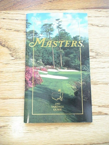 1997 MASTERS GOLF AUGUSTA NATIONAL YARDAGE BOOK TIGER WOODS NEW VERY RARE PGA Cover