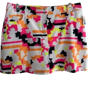 NWT Slazenger Golf Skort womens size 12 Floral white pink summer Embroidered - Picture 1 of 13
