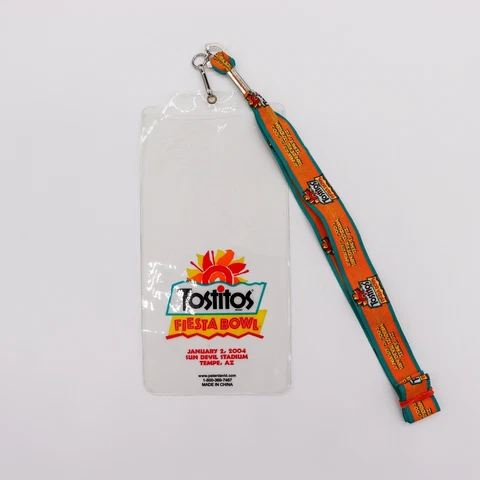 2004 Fiesta Bowl Lanyard + Plastic Ticket Holder Cover